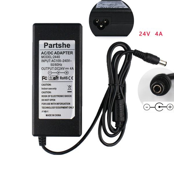 10 pièces chargeur électronique 24V 4A AC adaptateur cc pour Zebra ZP550 ZP450 GX420d GK420d GK420t GX420t GX430T GT800 GT810 GT820 GT830 imprimante d'étiquettes thermiques