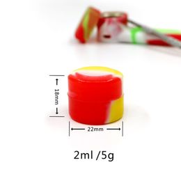 Pot de silicone de boîte de pâte de cigarette électronique pots de cire 2ML / 3ML / 5ML / 7ML