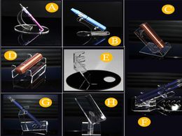 Electrónica ecig display mod stands estuches rack batería acrílico claro escaparate estante soporte para e cig kit vaporizador pluma electrónica 7884604