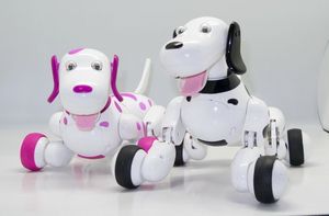 Electronics RobotsBlack Robotic Childrens Educational Toy Contrôle Remote sans fil Smart Dog 24g da Pet Dogs Electronic 777-338 WRLSQ