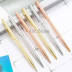 Elektroplate Groothandel pennen Student Ballpoint Metal Teacher Writing Ball Point Gold Sier School Office Business Signature Pen Th0817