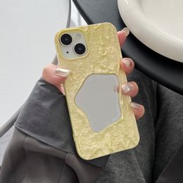 Écouteur d'écorce électroplié Case de téléphone coloré de téléphone miroir de téléphone Marché chaud au Japon et en Corée du Sud