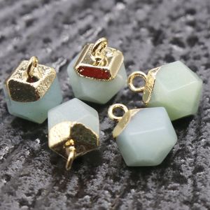 Pendentif octogone Phnom Penh électrolytique cristal naturel Chakra perle collier à faire soi-même fabrication de bijoux unisexe
