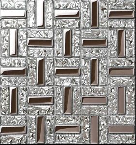 Azulejo de parede de cozinha em mosaico de vidro prateado galvanizado backsplash CGMT1902 azulejos de chuveiro de banheiro 67141409139410