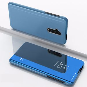 Electroplating Mirror Flip Stand Case voor OnePlus 7T Pro OnePlus Nord 8 Pro 6t 6 Google Pixel 4A LG Q60 G8 V50