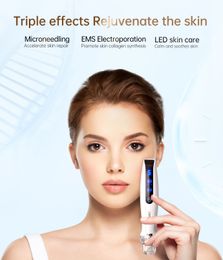 Micro-aiguilles d'électroporation Derma Pen BIO PEN Q2 Anti-rides Rajeunissement de la peau Équipement de beauté Micro-courant Thérapie par la lumière LED pour les soins de la peau Perte de cheveux