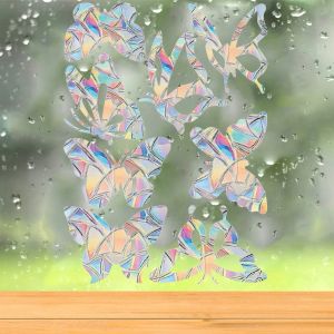 Elektrostatische regenboog raamfilm creatief chic venster kleurrijke films prismatische vlinder herbruikbare accessoires thuisdecoraties