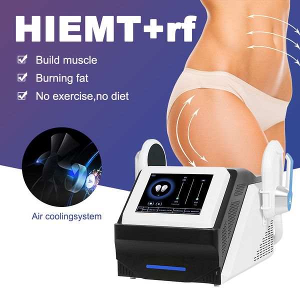 Electroterapia Adelgazante 7 Tesla Emslim Estimulador De Construcción Muscular Cuerpo EMS 2 Piezas Esculpir Con Mangos Rf Modelo Actualizado Masajeador Muscular De Radiofrecuencia