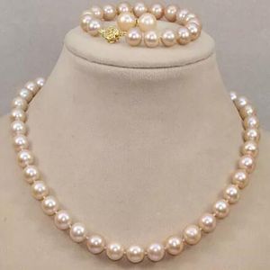 Elegante pendiente de collar de collar de perlas del mar del sur de 10-11 mm de 10-11 mm de 18 pulgadas
