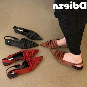 Elegante 145 rode vrouwen glijden op buiten vrouwelijke ondiepe mode sandalen dames flats schoenen voor dia's e78 fashi