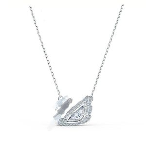 Elegant 14K Gold Swan Pendant - Dames diamant ketting Stijlvolle ins mode sieraden Perfect liefdesuitdrukkingscadeau