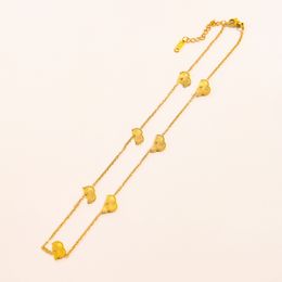 Elegante 18K gouden designer kettingen Choker ketting bloembrief hanger mode vrouwen verstelbare kettingen bruiloft roestvrij stalen sieraden zg1700