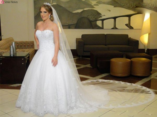 Elegante 2021 blanco Simple línea A Vestidos De novia con velo Vestidos De novia De talla grande escote corazón sin mangas satén Vestidos De Novia