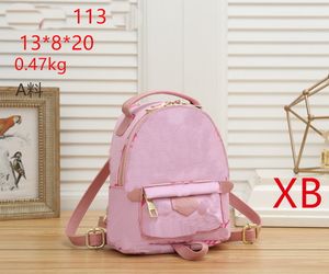 Luxurys Designer Backpacks Fashion Smooth Zipper Handtassen Mini Leather Children Bags Women Bruin Printing For Men Backpack