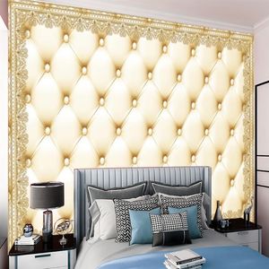 Elegante slaapkamer 3D-muurschildering behang moderne klassieke wallpapers prachtige grens bloemen interieur achtergrond wanddecoratie wallcovering