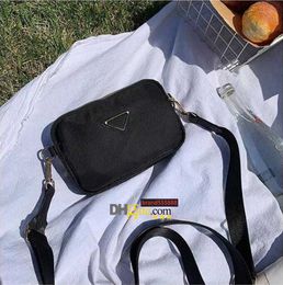 Bolso de lona de nailon negro, bolsos de mensajero de marca, mochila para deportes al aire libre para hombres y mujeres, billetera de bolsillo con cremallera a la moda