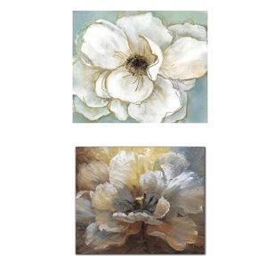 Elegante Bloom Peony Flower Art Canvas schilderen Noordse bloemen posters en prints quadros muurfoto's voor kamer huisdecoratie