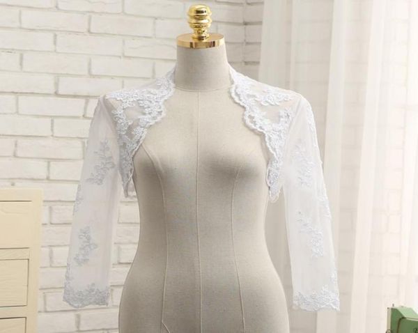 Elegante chaqueta bolero, chal, chaqueta de boda con apliques blancos transparentes, chaquetas bolero para vestidos de noche, mangas largas, boler de boda2770246