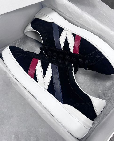 Marque élégante Monaco M baskets chaussures hommes daim cuir formateurs semelle en caoutchouc tricolore M haute qualité quotidien décontracté marche en gros chaussures EU38-46