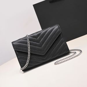 Sac de marque élégant sac à bandoulière portable haut de gamme dames sac de messager 22 cm classique caviar cuir marque de mode chaîne imitation original en gros D 7