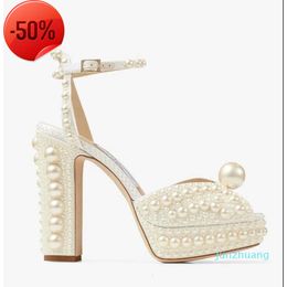 Sacora – chaussures de mariée élégantes pour femmes, sandales en cuir avec perles, marques de luxe, talons hauts, marche, 116