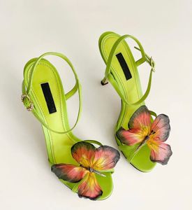 Elegantes sandalias de boda nupciales zapatos mujeres mariposa rara tacones altos tobillos fiestero de la boda dama gladiator sandalias eu35-42