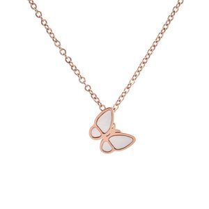 Elegant Butterfly Rose Gold Collier Titanium Steel European et American Pendent Luxury Jewelry Elegant Gift