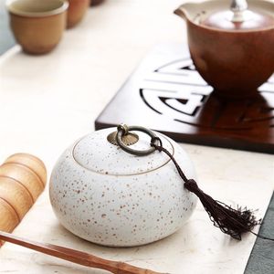 Caja de té de cerámica elegante, tarro de especias, decoración de cocina, caja de azúcar Tempero, tarro de ratus, bote de té, potes de cozinha armazenamento252C