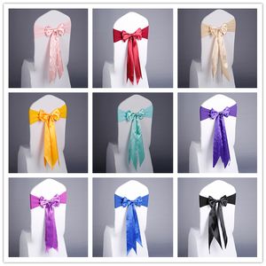 Elegante stoelhoes Sashes 17 kleuren spandex stoel cover banden stoel voor thuis feest vergadering decoratie accessoires stoelhoezen