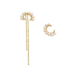 Elegante charmante gouden kleur clip oorbellen no piercing trendy parel oorbescherm verklaring kraakbeen oorbellen voor vrouwen sieraden