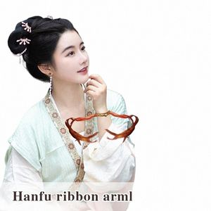 Elegante Chinese Stijl Dans Ribb Arm Mouw Hanfu Armband Ribb Klassieke Dansvoorstelling Dunhuang Dans Armbanden Armlet N9ca #