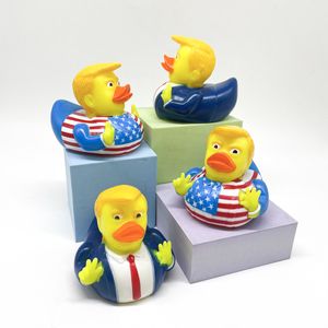 Trump Badeend Babybadje Drijvend Waterspeelgoed Eend Leuke PVC Eenden Grappige Eend Speelgoed voor Kinderen Gift Party Favor FY3683 0306