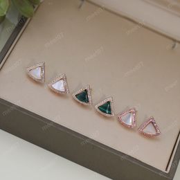Elegante kristallen oorknopjes Sweet Sparkling 925 sterling zilveren mode-oorbel stud waaiervormige oorbellen kantoorfeest