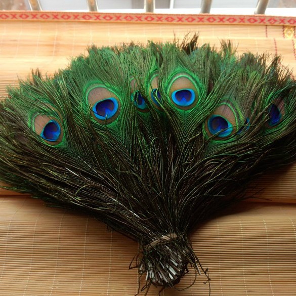 Elegant decorative materials Real Natural Peacock Feather Beautiful Feathers about 25 to 30 cm free shipping HJ170