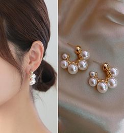 Boucles d'oreilles élégantes en perles de luxe pour femmes, bijoux de fête de mariage à la mode, 2785107
