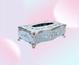 Élégant Boîte de tissus de style européen COUVERTURE CHICHER CASE NOTKINE El Home Decor Organizer Room KTV Supplies Furnishing Box 2103265625906