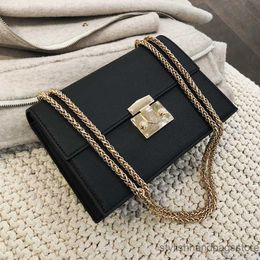 Elegante Vrouwelijke Kleine Vierkante Tas 2019 Mode Nieuwe Kwaliteit PU Leer vrouwen Designer Handtas Lock Chain Schoudertas Messenger bags Q1110