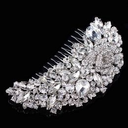 Élégant fleur cristal strass mariée cheveux peigne pince épingles mariage mariée bal fête chapeaux bandeau bandeau cheveux