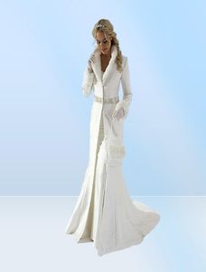 Vestidos de novia de piel de piel elegante para la chaqueta nupcial Cuello de la solapa del nupado Caones de invierno de manga larga para la boda Bolero Plus Tamaño 3539121
