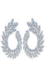 Boucles d'oreilles bijoux élégantes Circle de feuilles AAA CUBIC Zirconia Copper White Cz Boucle d'oreille pour femmes Party Diamond Boucles d'oreilles gracieuses BRI1819345