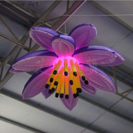 Fleur de plafond gonflable élégant coloré de fleurs suspendues décoration de fleur gonflable ballon de fleur pour événement ou mariage / scène