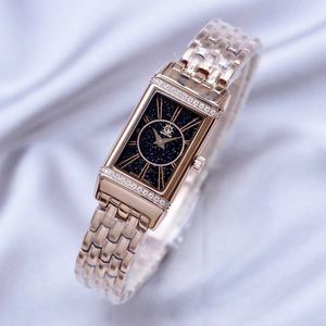 Elegant dames quartz watch conceptrice classique robe dames watch full indexless en acier profond imperméable
