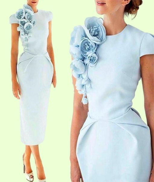 Longitud elegante Vestidos para madre de la novia Mangas cortas Funda para madre del novio Vestidos para ocasiones formales Vestido de madre de satén barato 7965253