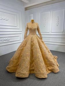 Elegante Sweetheart jurk met lange mouwen, coltrui en pailletten SM66686
