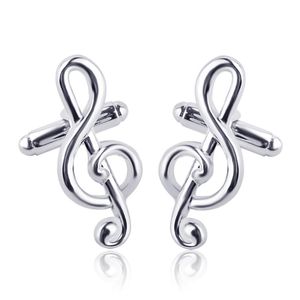 Boutons de manchette pour hommes élégants Style français symbole musical forme accessoires de chemise pour hommes bijoux de noël cadeau ventes directes