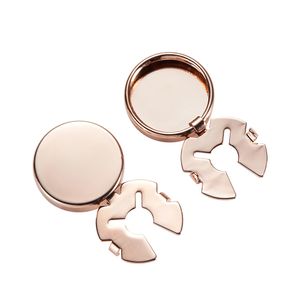 Élégant métal rond hommes boutons de manchette pince pour chemise bouton de manchette couverture décoration boutons de manchette affaires robe mariage hommes bijoux