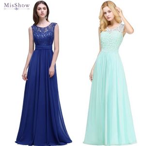 Elegante mint groene bruidsmeisjekleding voor vrouwen 2023 Lace Wedding Party Guestjurk Chiffon Long Formal Prom avondjurken CPS526 J0425