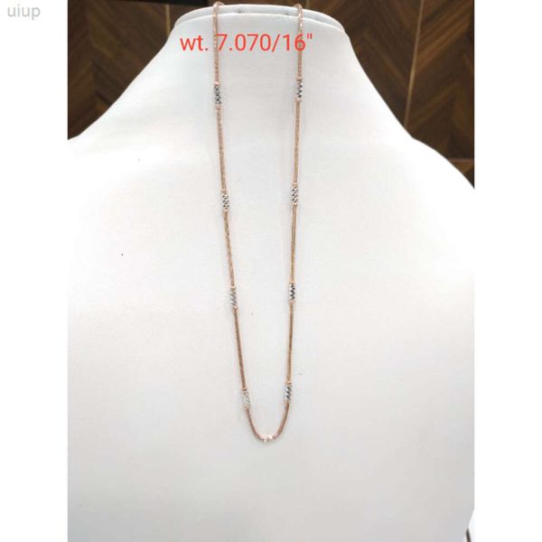 Modelo elegante para oro rosa 14 k 585 1 gramo Cadena de collares de oro de 10 gramos El mejor precio al por mayor Hecho en la India