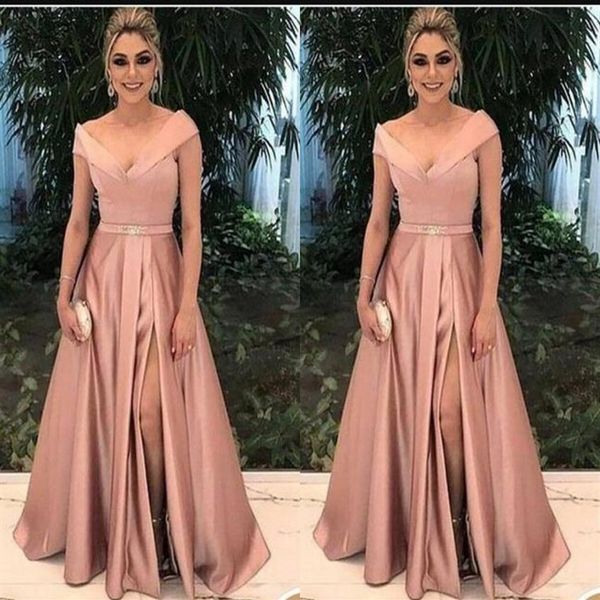 Vestidos elegantes para madre de la novia para bodas, vestidos de fiesta, línea A, satén, plisado, Formal, madrina, novio, vestido largo Wear288C