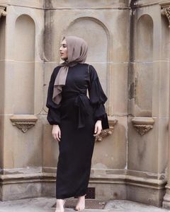 Elegante Moslim Abaya Maxi Jurk Nida Cardigan Puff Sleeve Lange Robe Jurken Jubah Kimono Ramadan Islamitische Kaftan Worship Service